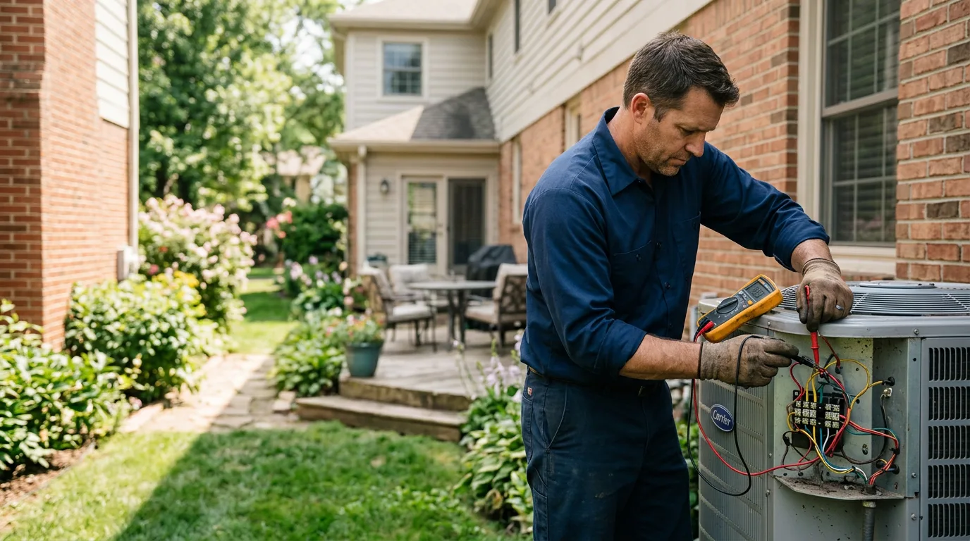 HVAC technician working near Kingsville, OH